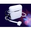 Etui na słuchawki 3MK Silicone Case do Apple AirPods 4 Biały Karabińczyk Tak
