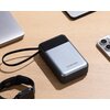Powerbank CANYON OnPower 600 20000 mAh 65W Grafitowy Typ kabla Zintegrowany kabel USB-C