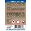 Etykieta produktu z napisem "MAKSYMALNA CZYSTOŚĆ" na górze, zawiera szczegółowe informacje o Ceramic Wax, jego składzie, sposobie użycia oraz ostrzeżenia dotyczące bezpieczeństwa, w tym symbole ostrzegawcze. Na dole znajduje się informacja o producencie, 
