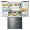 Lodówka HAIER HB26FSSAAA Side by Side No frost 190cm Srebrna Liczba półek 3