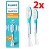 Oryginalne końcówki Philips Sonicare Dla Dzieci HX6042/90 miękkie włókna (2 szt.) (Dla dzieci od lat 7)