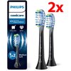 Oryginalne końcówki PHILIPS Sonicare C3 HX9042/88 Średnio miękkie włókna (2 szt.) (Zaawansowane usuwanie płytki bakteryjnej)