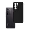 Czarne etui 3MK Matt Case do Realme C75 jest pokazane obok telefonu, na którym widoczne są trzy obiektywy aparatu i logo "realme". Etui ma wycięcia na aparat i inne elementy telefonu.