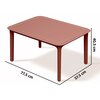 Stolik ogrodowy FERNE Rimo FRIS864-7600C Czerwony Rodzaj Stolik ogrodowy