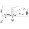 Bateria BLANCO Kano-S 525038 Antracyt/chrom Wyciągana wylewka Tak
