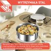 Zestaw patelni i garnków TEFAL Emotion L8968S04 Stalowy (8 elementów) Funkcje Pokrywa, Odłączana rączka, Zestaw patelni