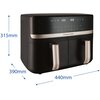 Air Fryer Frytkownica beztłuszczowa RUSSELL HOBBS SatisFry DualBaske 27680-56 Funkcje dodatkowe Niezależne ustawienia gotowania dla 2 komór