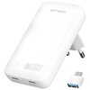 Ładowarka sieciowa 4SMARTS FlatPlug Slim Dual 65W GaN Biały