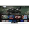 Telewizor wyświetla ekran główny z interfejsem Google TV, na którym widoczny jest baner promujący serial "The Mandalorian" z platformy Disney+, a poniżej znajdują się ikony aplikacji takich jak YouTube, Netflix, Prime Video, Disney+, Apple TV, Max i YouTube Music. W lewym dolnym rogu ekranu widoczny jest napis "THOMSON".