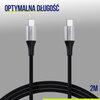 Kabel USB-C - USB-C ALLITY AUC-01 100W 2 m Czarny Typ USB-C - USB-C