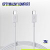 Kabel USB-C - USB-C ALLITY AUC-03 60W 2 m Biały Typ USB-C - USB-C