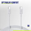 Kabel USB-C - USB-C ALLITY AUC-03 100W 1 m Biały Typ USB-C - USB-C