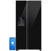 Lodówka SAMSUNG AI RS70F64KEBEO Side by Side No Frost 178.6cm Czarne szkło Podajnik wody Kostkarka