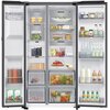 Lodówka SAMSUNG RS90F66BEFEO Side by Side AI No frost 178.4cm Grafitowa stal Podajnik wody Kostkarka Pojemność [l] 389 chłodziarka + 225 zamrażarka