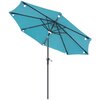Parasol ogrodowy SASKA GARDEN 1065038 z oświetleniem LED 270 cm Turkusowy Materiał Poliester