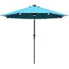 Parasol ogrodowy SASKA GARDEN 1065038 z oświetleniem LED 270 cm Turkusowy Podstawa Nie