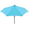 Parasol ogrodowy SASKA GARDEN 1065038 z oświetleniem LED 270 cm Turkusowy Moskitiera Nie