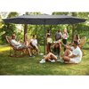 Parasol ogrodowy SASKA GARDEN 1065076 Szary Rodzaj Parasol