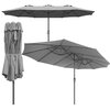 Parasol ogrodowy SASKA GARDEN 1065076 Szary Rozmiar po zmontowaniu [cm] 270 x 460