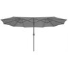 Parasol ogrodowy SASKA GARDEN 1065076 Szary Kolor Szary