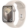 Apple Watch 9 GPS 45mm koperta z aluminium (księżycowa poświata) + pasek sportowy S/M (księżycowa poświata)