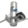Na zdjęciu widoczny jest metalowy generator dymu z napisem "BROWIN DragON JET 2" oraz popielnikiem. Urządzenie ma cylindryczny kształt z drewnianym elementem na górze i jest wyposażone w przewody oraz metalowe uchwyty.