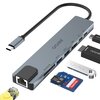 Hub ARAREE AM81 8w1 USB Typu C Czarny Typ Pasywny