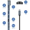 Hub ARAREE AM81 8w1 USB Typu C Czarny Obsługiwane standardy USB USB 2.0 - 480 Mb/s