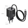Ładowarka sieciowa USAMS CC261 GaN 20W Czarny Wysokość [mm] 40