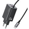 Ładowarka sieciowa USAMS CC266 GaN 65W Czarny Szerokość [mm] 38