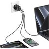 Ładowarka sieciowa USAMS CC266 GaN 65W Czarny Kabel w zestawie USB-C