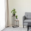 Kwietnik LOFTINSPIRED Hazel Craft Czarno-brązowy Materiał Metal