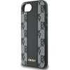 Etui DKNY Leather Checkered Mono Pattern MagSafe do Apple iPhone 16e Czarny Typ Etui magnetyczne