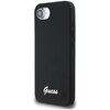 Etui GUESS Silicone Script Metal Logo MagSafe do Apple iPhone 16e Czarny Seria telefonu iPhone