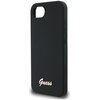 Etui GUESS Silicone Script Metal Logo MagSafe do Apple iPhone 16e Czarny Typ Etui nakładka