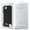 Etui GUESS Silicone Script Metal Logo MagSafe do Apple iPhone 16e Czarny Marka telefonu Apple