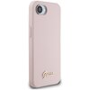 Etui GUESS Silicone Script Metal Logo MagSafe do Apple iPhone 16e Różowy Kompatybilność Apple iPhone 16e