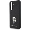 Etui KARL LAGERFELD Fixed Glitter Ikonik Logo Metal Pin do Samsung Galaxy A56 Czarny Dominujący kolor Czarny