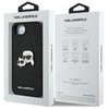 Etui KARL LAGERFELD Fixed Glitter Karl&Choupette Heads Metal Pin do Apple iPhone 16e Czarny Marka telefonu Apple