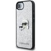 Etui KARL LAGERFELD Fixed Glitter Ikonik Metal Pin do Apple iPhone 16e Srebrny Seria telefonu iPhone