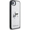 Etui KARL LAGERFELD Fixed Glitter Ikonik Metal Pin do Apple iPhone 16e Srebrny Kompatybilność Apple iPhone 16e