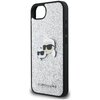Etui KARL LAGERFELD Fixed Glitter Ikonik Metal Pin do Apple iPhone 16e Srebrny Typ Etui nakładka
