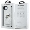 Etui KARL LAGERFELD Fixed Glitter Ikonik Metal Pin do Apple iPhone 16e Srebrny Marka telefonu Apple