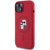 Etui KARL LAGERFELD Silicone Karl&Choupette Heads Ring MagSafe do Apple iPhone 15 Czerwony Seria telefonu iPhone