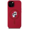 Etui KARL LAGERFELD Silicone Karl&Choupette Heads Ring MagSafe do Apple iPhone 15 Czerwony Model telefonu iPhone 15
