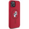 Etui KARL LAGERFELD Silicone Karl&Choupette Heads Ring MagSafe do Apple iPhone 15 Czerwony Kompatybilność Apple iPhone 15