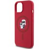 Etui KARL LAGERFELD Silicone Karl&Choupette Heads Ring MagSafe do Apple iPhone 15 Czerwony Typ Etui nakładka