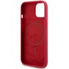 Etui KARL LAGERFELD Silicone Karl&Choupette Heads Ring MagSafe do Apple iPhone 15 Czerwony Gwarancja 24 miesiące