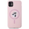 Etui KARL LAGERFELD Silicone Karl&Choupette MagSafe do Apple iPhone 11 Różowy Model telefonu iPhone 11