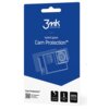 Na zdjęciu znajduje się opakowanie produktu "3mk Protection" z napisem "hybrid glass Cam Protection™". Na dole opakowania widnieją ikony z napisami: "unbreakable", "1 set", "250% stronger" oraz kod QR.